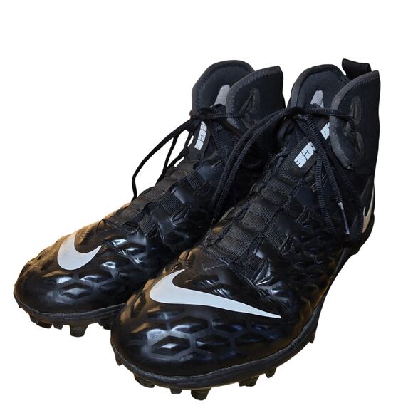 Nike Force Savage Varsity 2 Mid Football Cleats Size 11.5 Black Mens Aq8155001